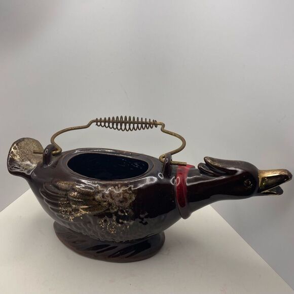 Vintage Japanese Redware Duck‐Kettle / Teapot - Picture 4 of 7
